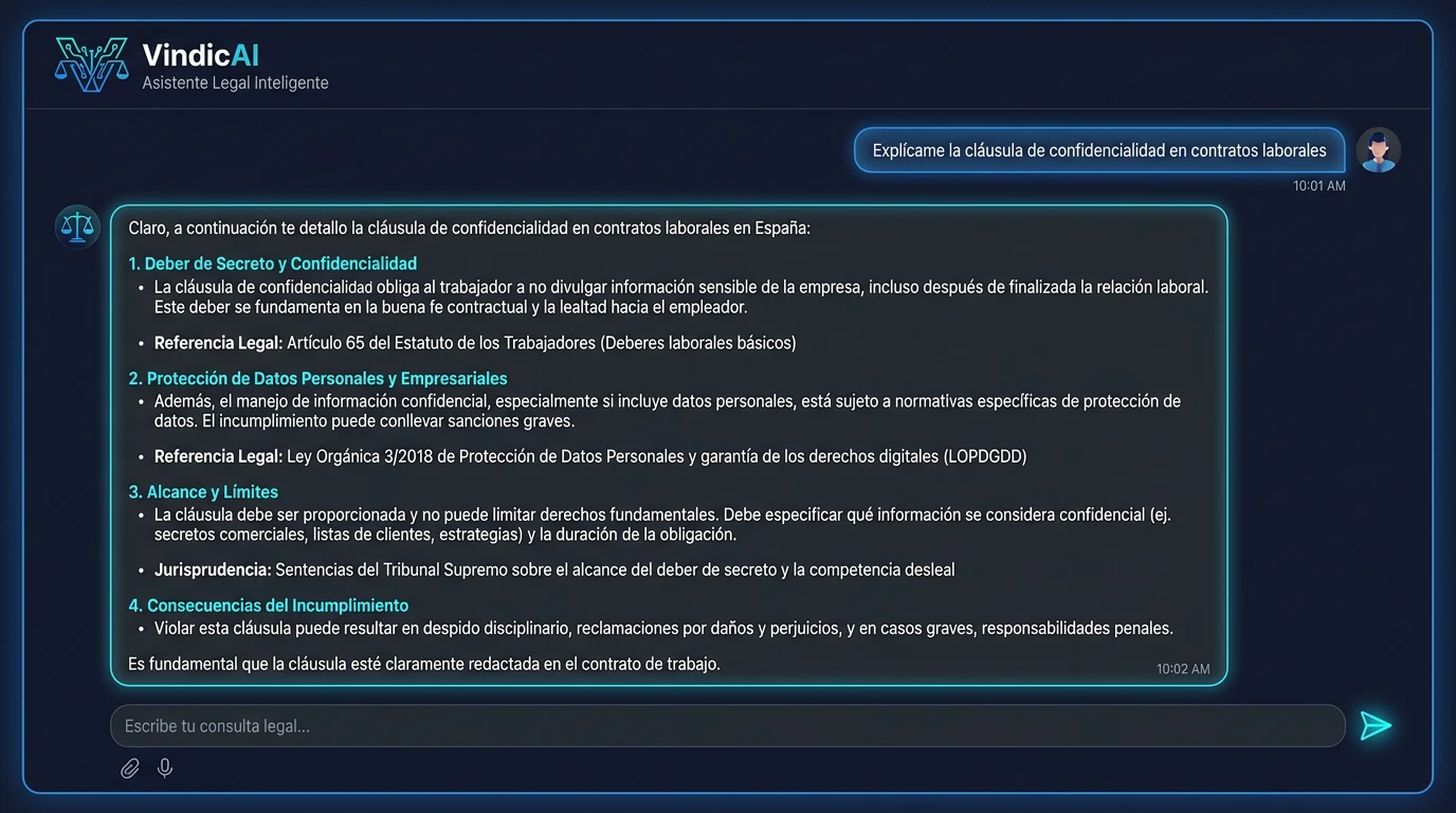 VindicAI — Asistente legal con inteligencia artificial
