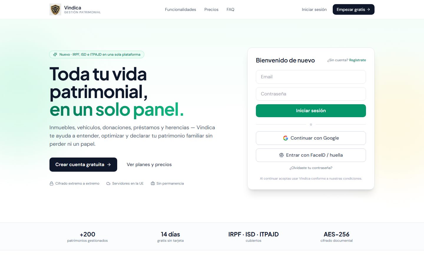 Vindica Patrimonial — gestión del patrimonio familiar